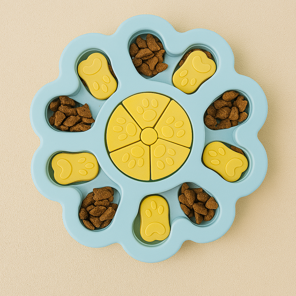 Flower-Shaped Puzzle Slow Feeder