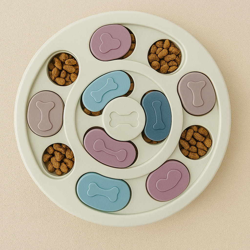 Round Puzzle Slow Feeder for Dogs