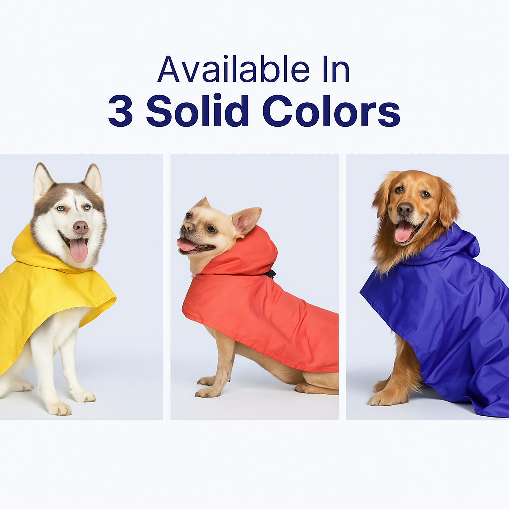 Plain Dog Raincoat – Lightweight & Water-Resistant SKU: PP-PSG-RAINCT