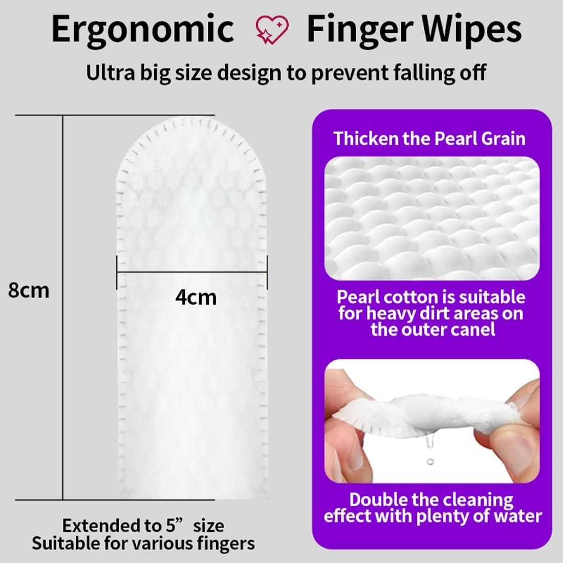 Disposable Dental Finger Wipes for Pets – 50 Count Pack