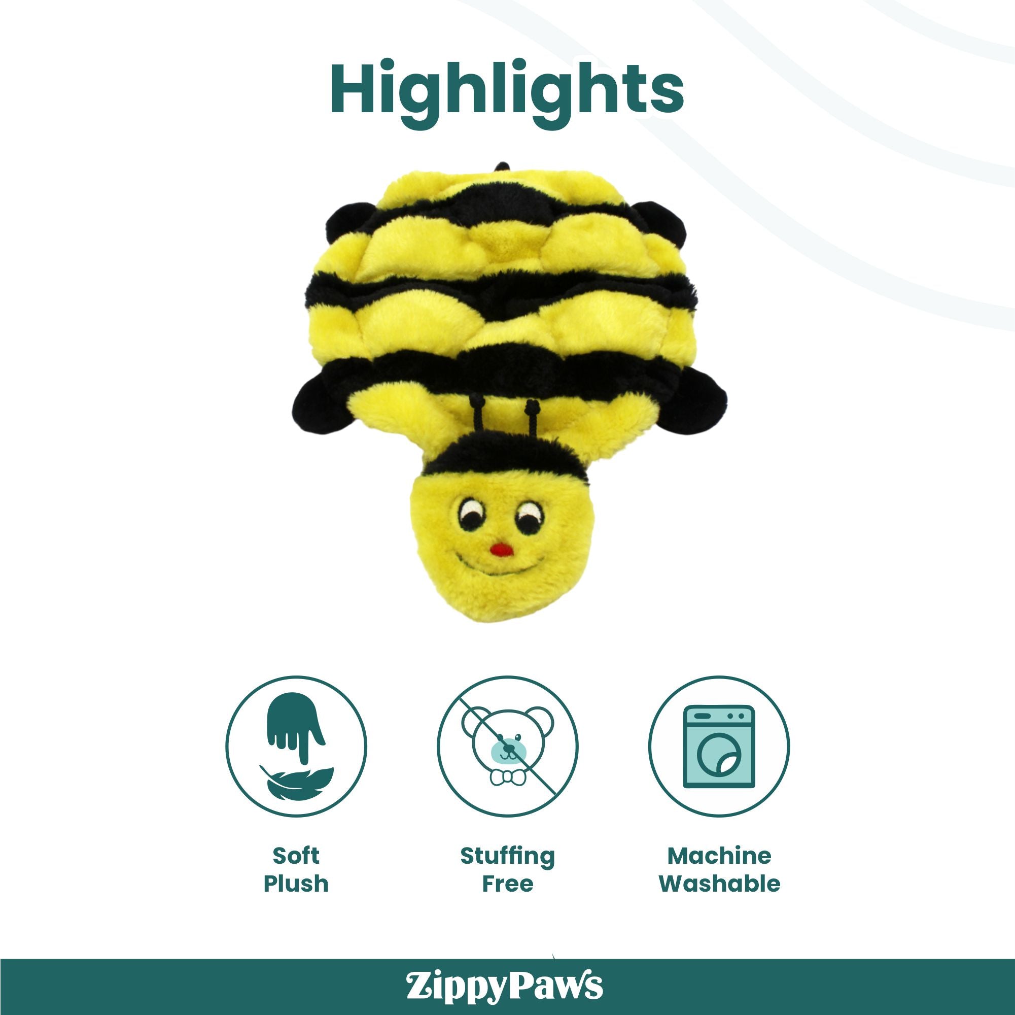 Zippy Paws Squeakie Crawler - Bertie the Bee