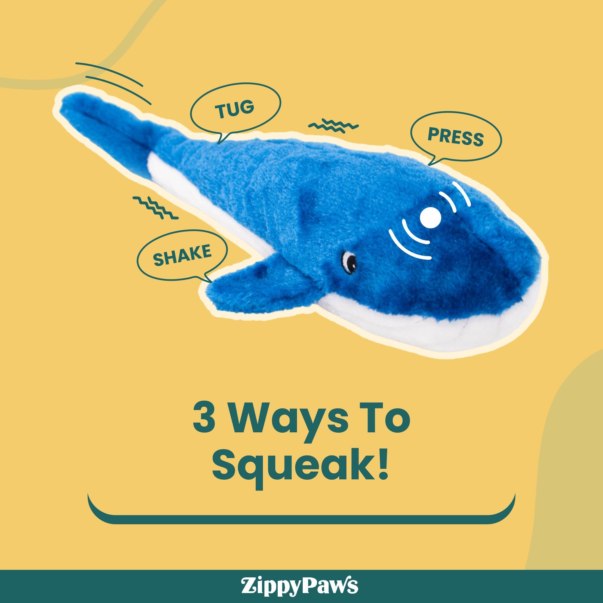 Zippy Paws Jigglerz - Blue Whale