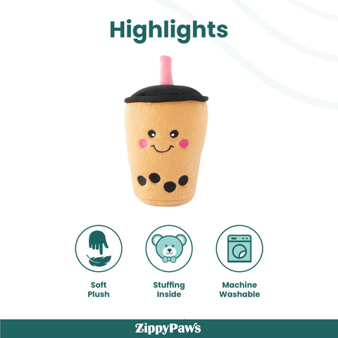 Zippy Paws NomNomz - Boba Milk Tea