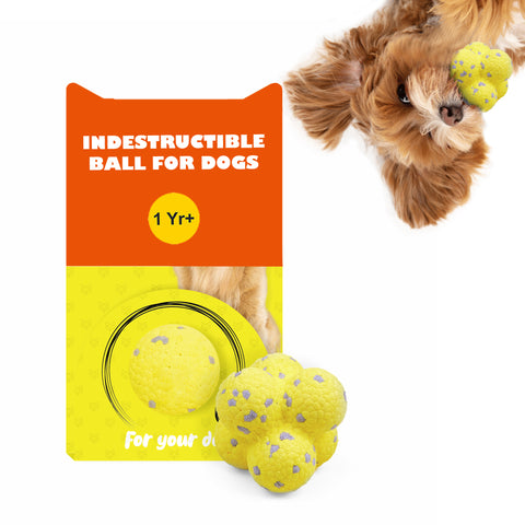 FOFOS Ultra-Durable Dog Ball-Yellow/Grey