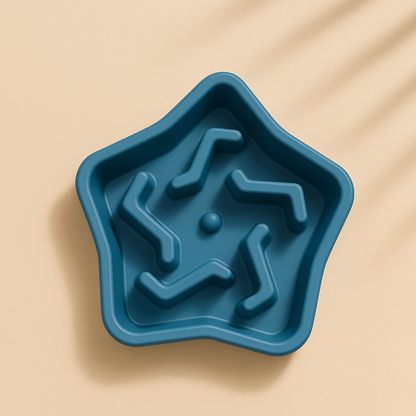 ⭐ Star-Shaped Slow Feeder Bowl for Dogs – Anti-Choke, BPA-Free Promotes Healthy Eating | Fun Maze Design | Available in 4 Colors