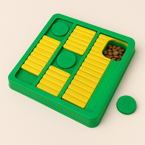 Sliding Puzzle Toy for Slow Feeding