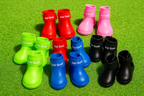 Color Splash Rain Boots for Dogs – All-Weather Paw Protectors (Set of 4)
