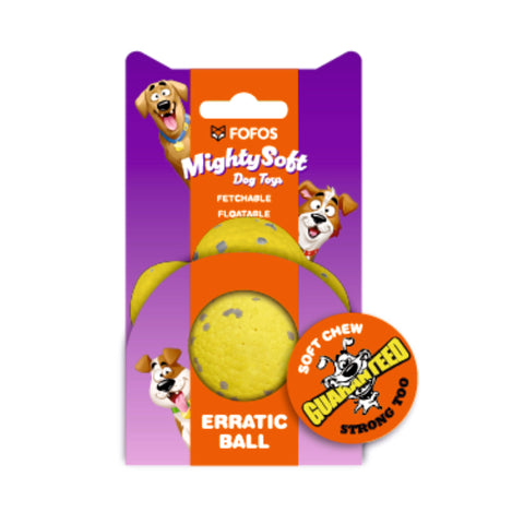 FOFOS Ultra-Durable Dog Ball-Yellow/Grey