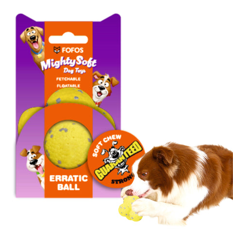 FOFOS Ultra-Durable Dog Ball-Yellow/Grey