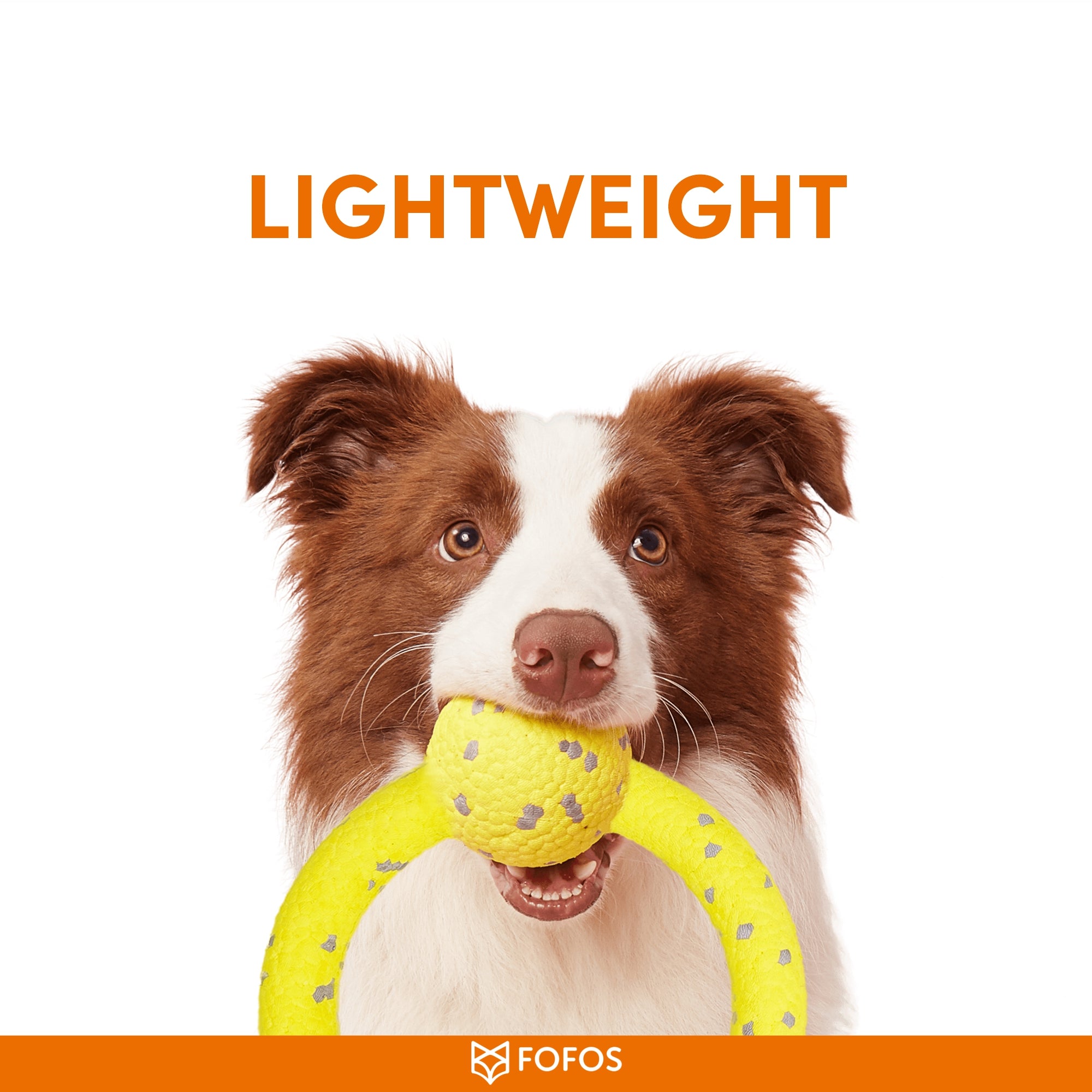 FOFOS Durable puller dog toy -Yellow/Grey
