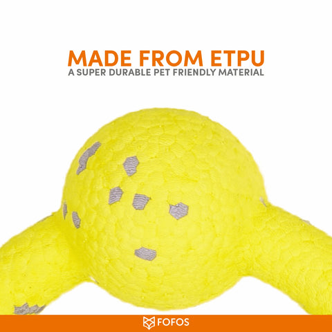 FOFOS Durable puller dog toy -Yellow/Grey