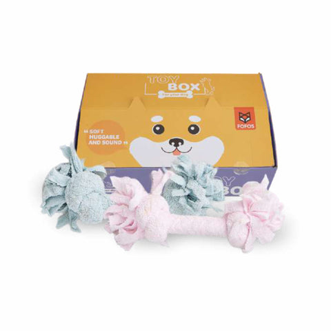 FOFOS TERRY ROPE 2KNOTS PUPPY TOY