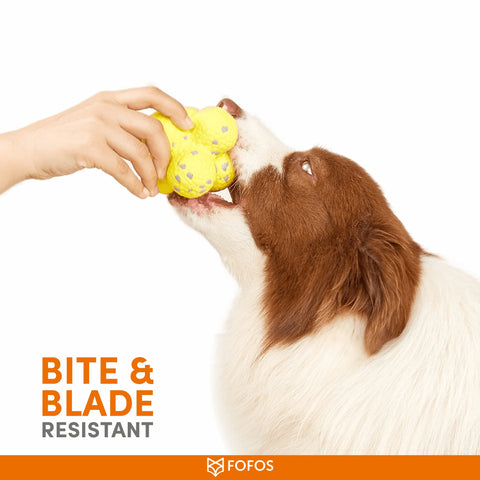 FOFOS Ultra-Durable Dog Ball-Yellow/Grey