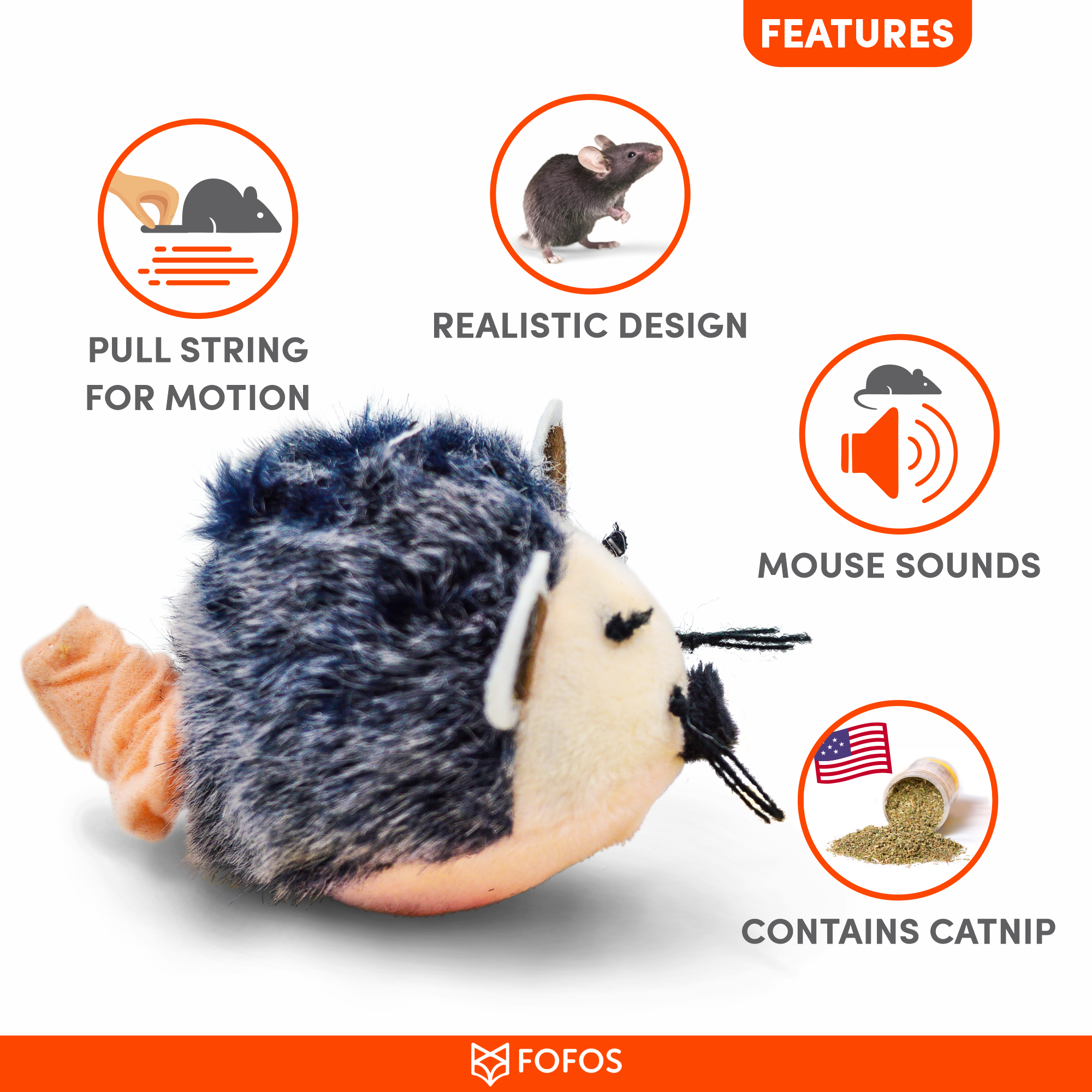 FOFOS Pull String & sound chip Mouse