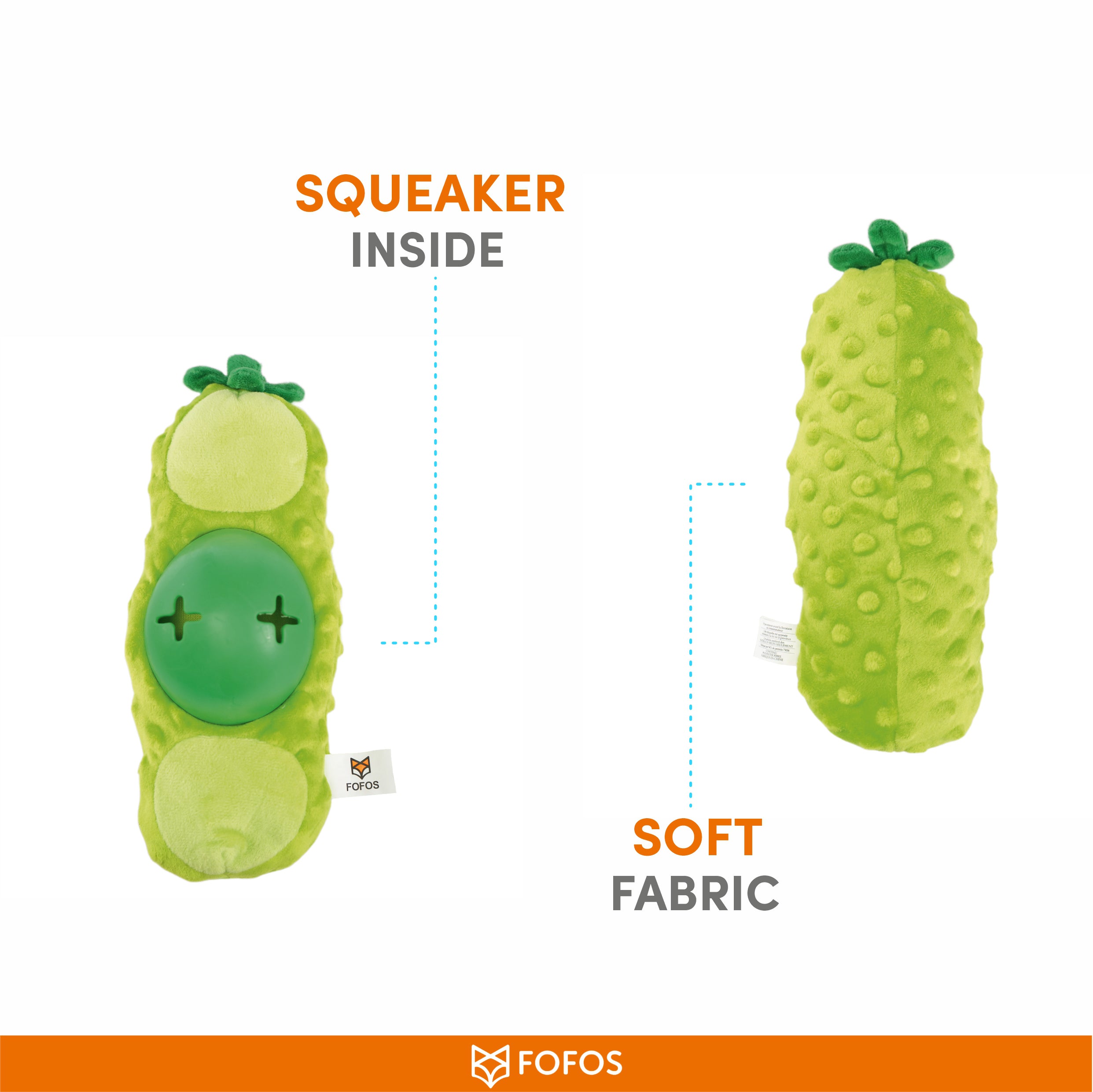 FOFOS Cute Treat Toy-Green Bean