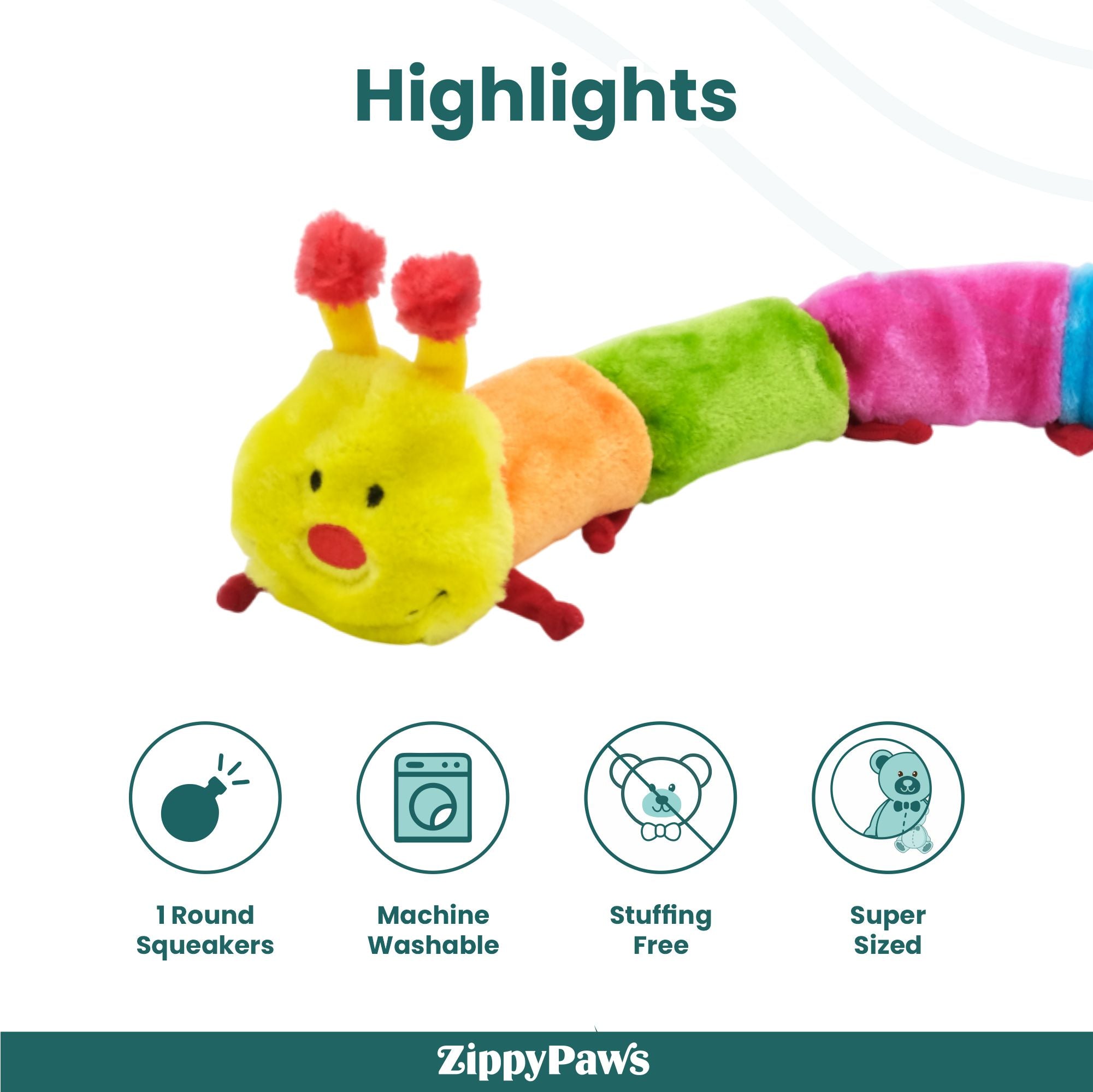 Zippy Paws Blasters - Caterpiller - Jumbo