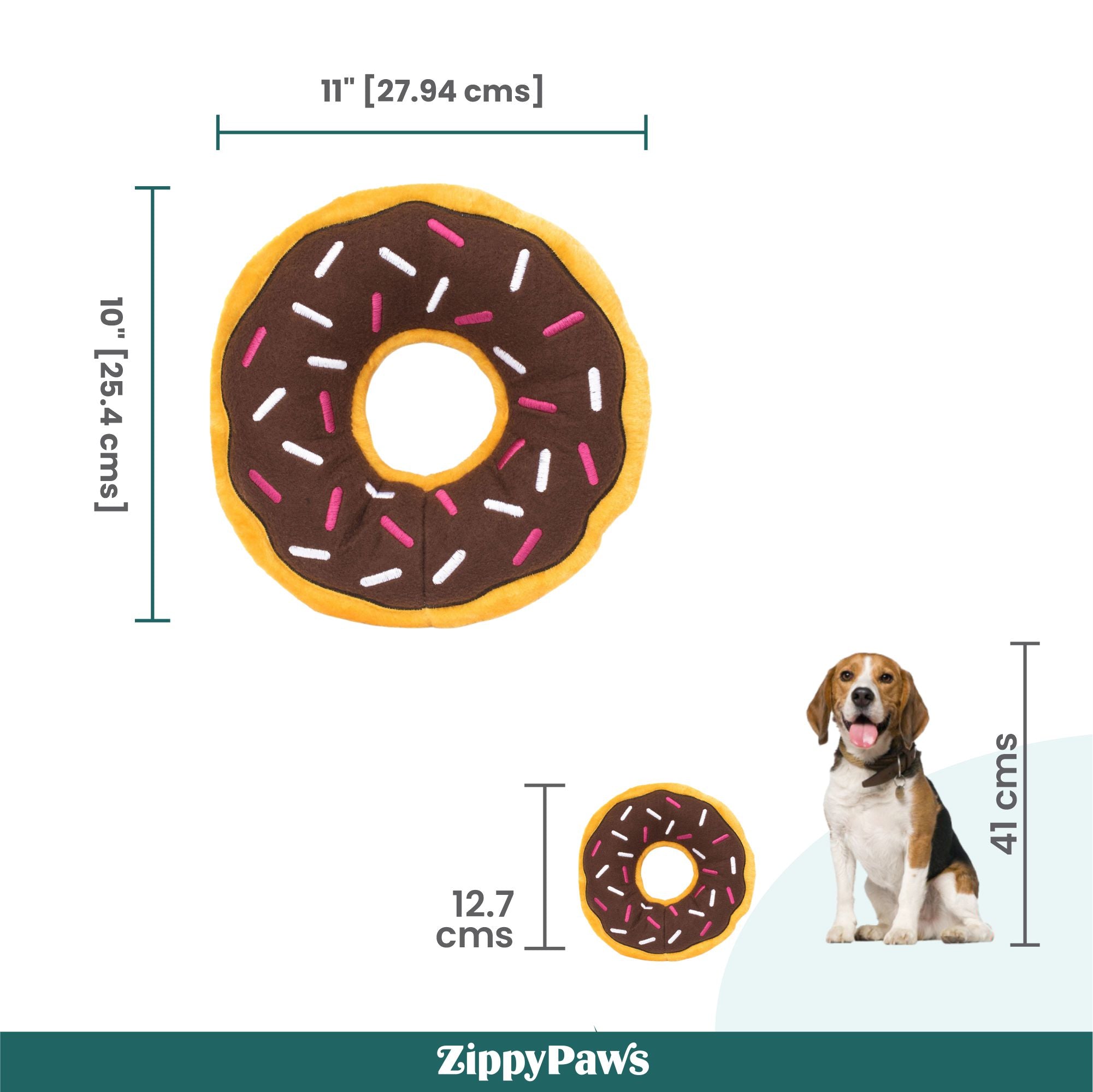 Zippy Paws Jumbo Donutz - Chocolate