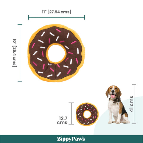 Zippy Paws Jumbo Donutz - Chocolate