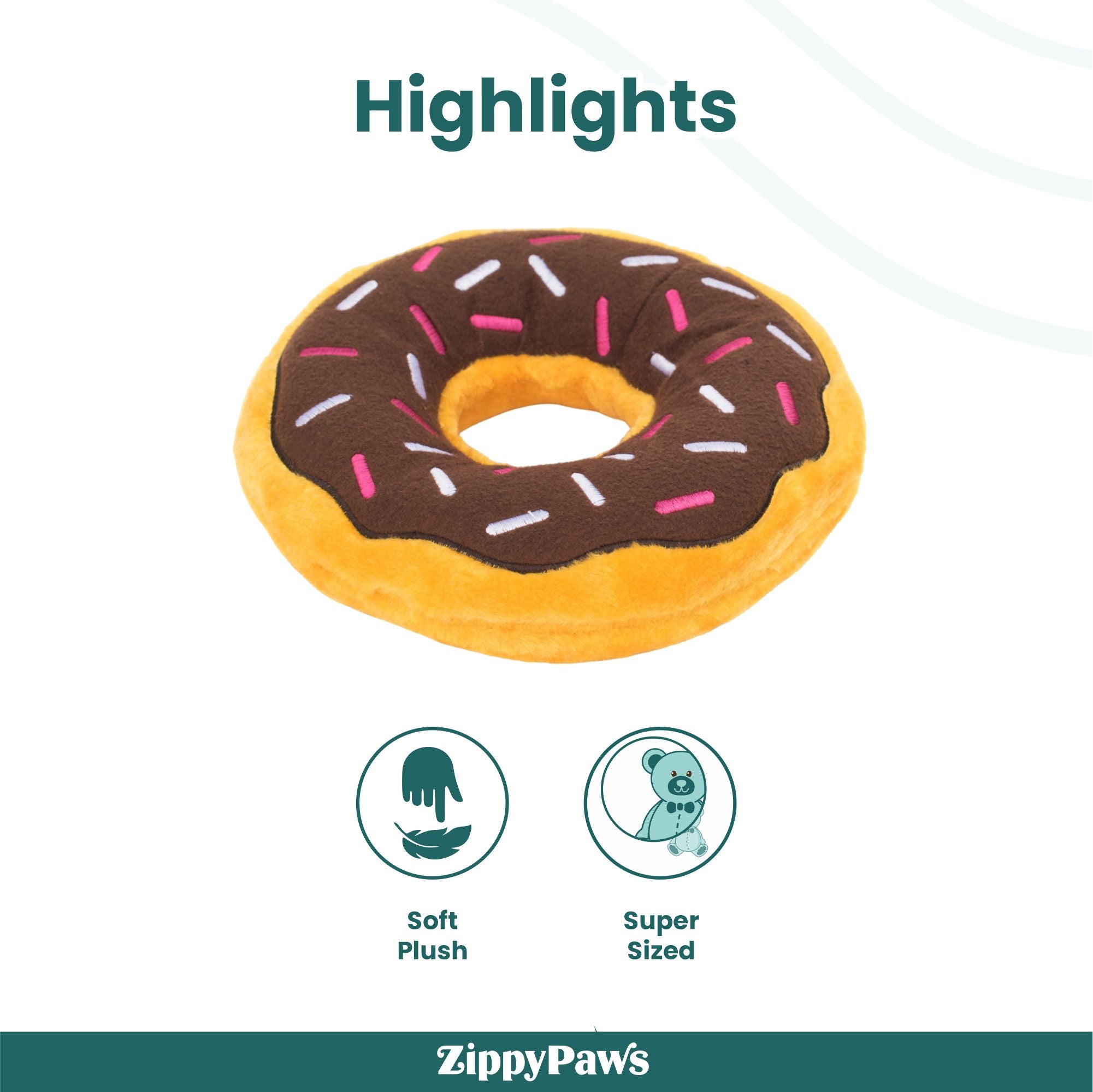 Zippy Paws Jumbo Donutz - Chocolate