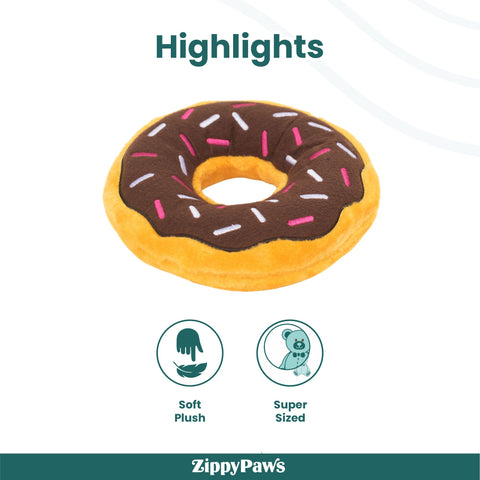 Zippy Paws Jumbo Donutz - Chocolate