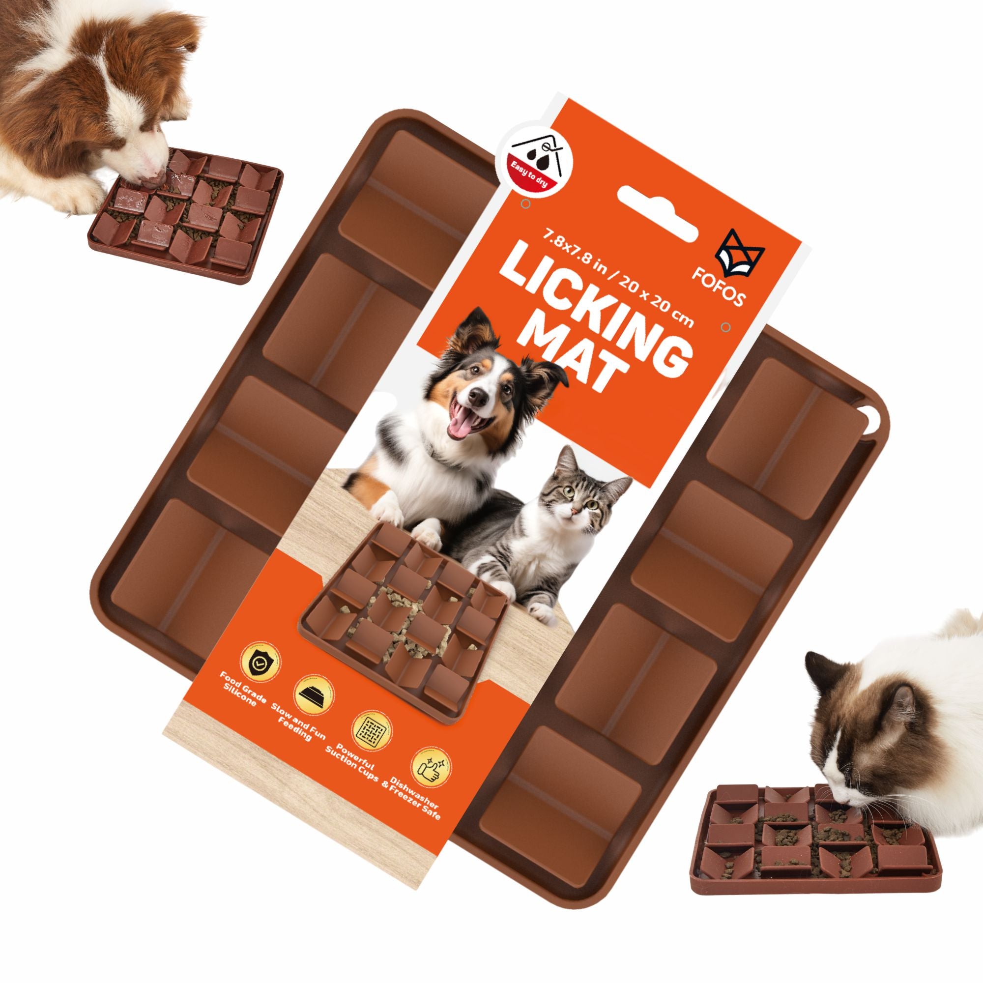 FOFOS Licking Mat dark brown