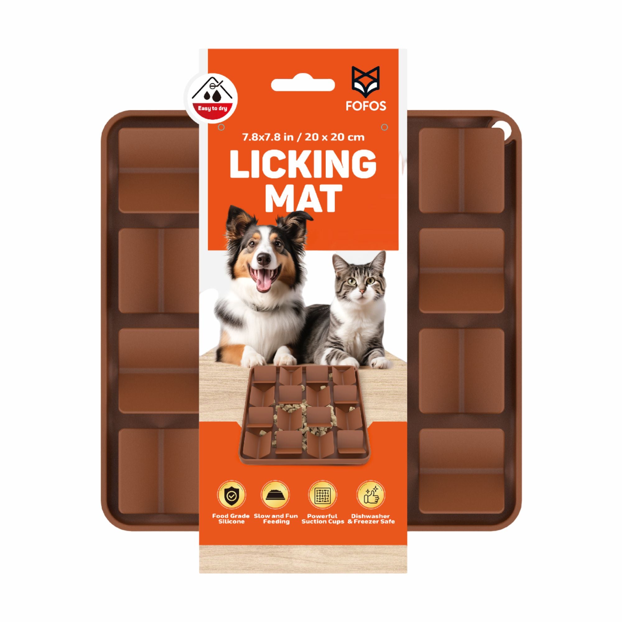 FOFOS Licking Mat dark brown