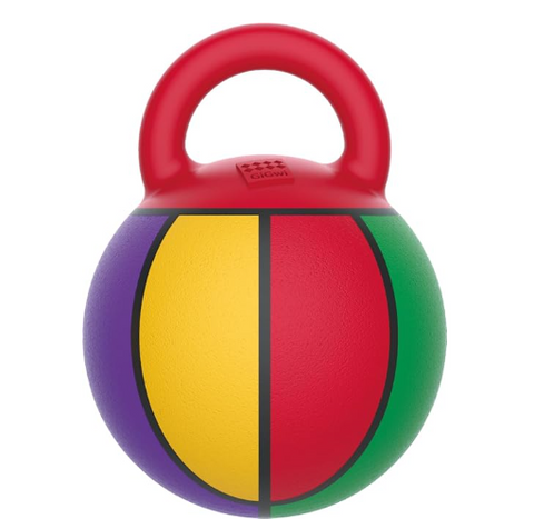 Jumball Basketball Mini – Tough Rubber Ball with Handle - Gigwi