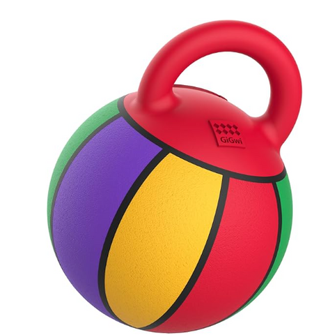 Jumball Basketball Mini – Tough Rubber Ball with Handle - Gigwi
