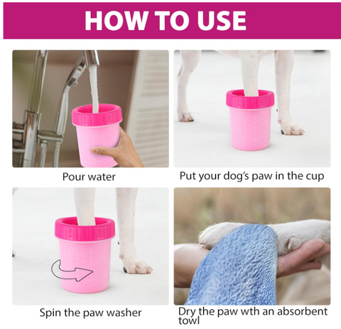 Paw Cleaner Cup for Dogs – Medium/Large | Soft Bristle Mud Remover for Monsoon