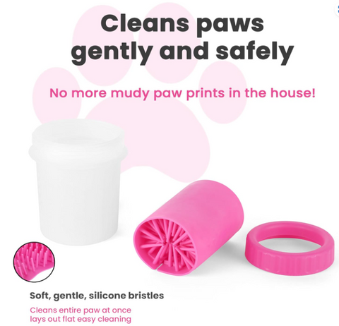 Paw Cleaner Cup for Dogs – Medium/Large | Soft Bristle Mud Remover for Monsoon
