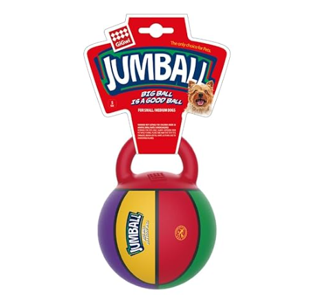 Jumball Basketball Mini – Tough Rubber Ball with Handle - Gigwi