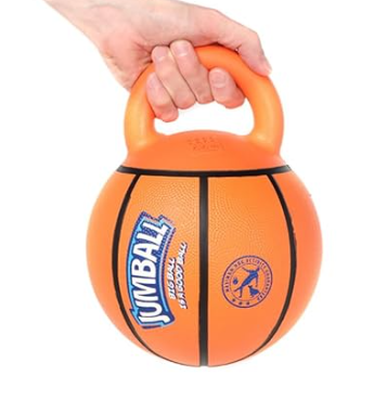 Jumball Basketball – Heavy-Duty Rubber Ball with Handle - Gigwi