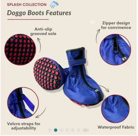FurrMama RainStep Boots – Anti-Slip Dog Footwear