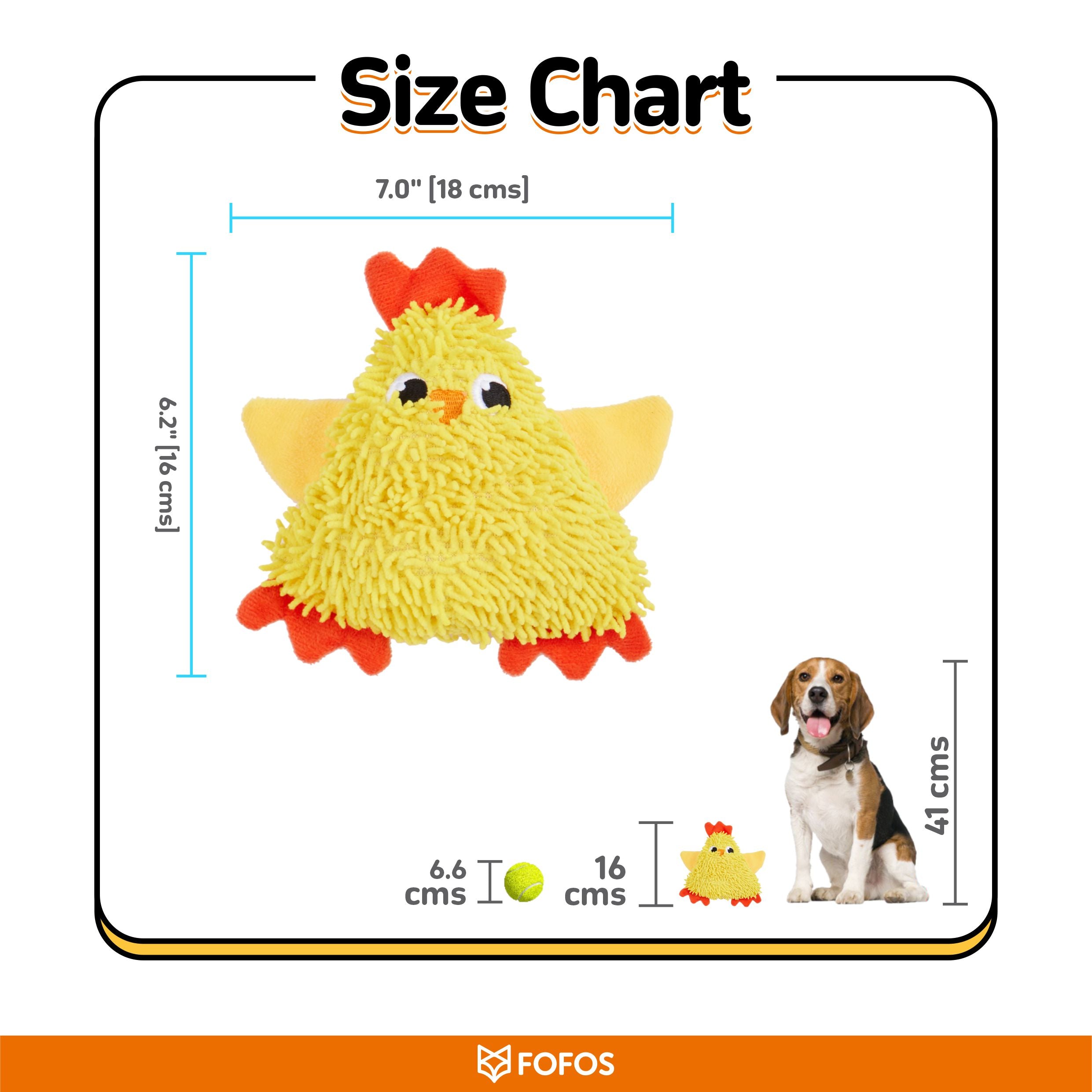 FOFOS Tough Dog Toy Chick