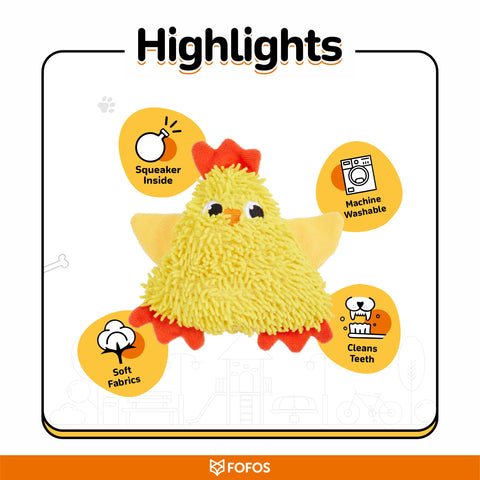 FOFOS Tough Dog Toy Chick