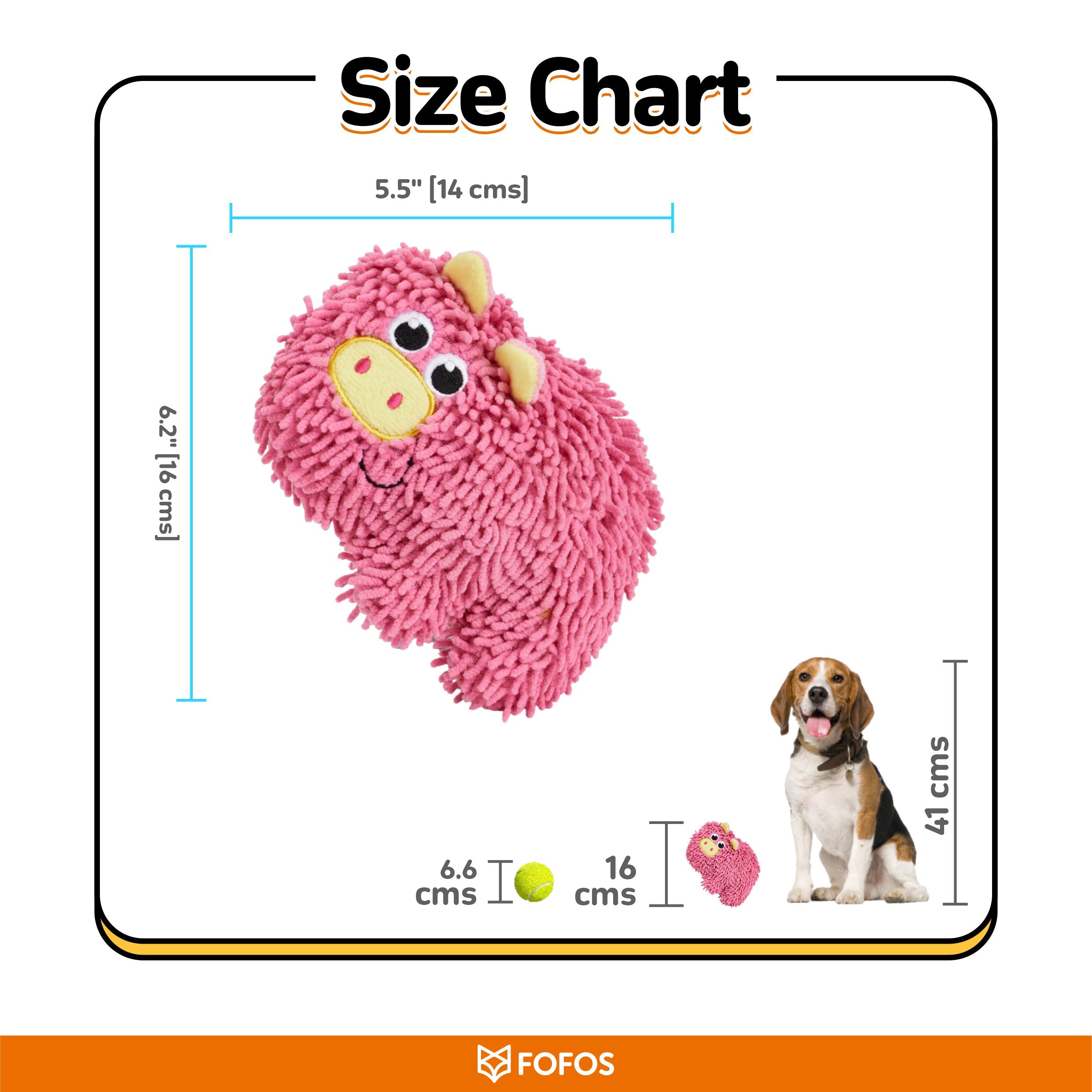 FOFOS Tough Dog Toy Pig