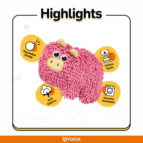 FOFOS Tough Dog Toy Pig