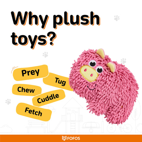FOFOS Tough Dog Toy Pig
