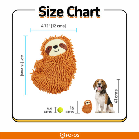 FOFOS Tough Dog Toy Sloth