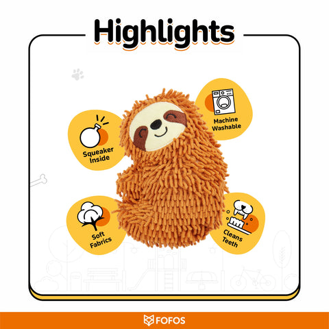 FOFOS Tough Dog Toy Sloth