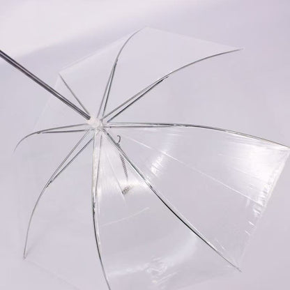 Transparent Umbrella Leash for Dogs – Rain Protection with Chain Lead Hands-Free Walking