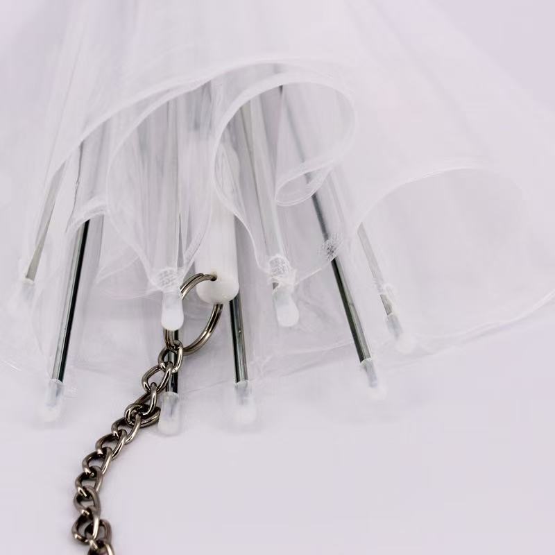 Transparent Umbrella Leash for Dogs – Rain Protection with Chain Lead Hands-Free Walking