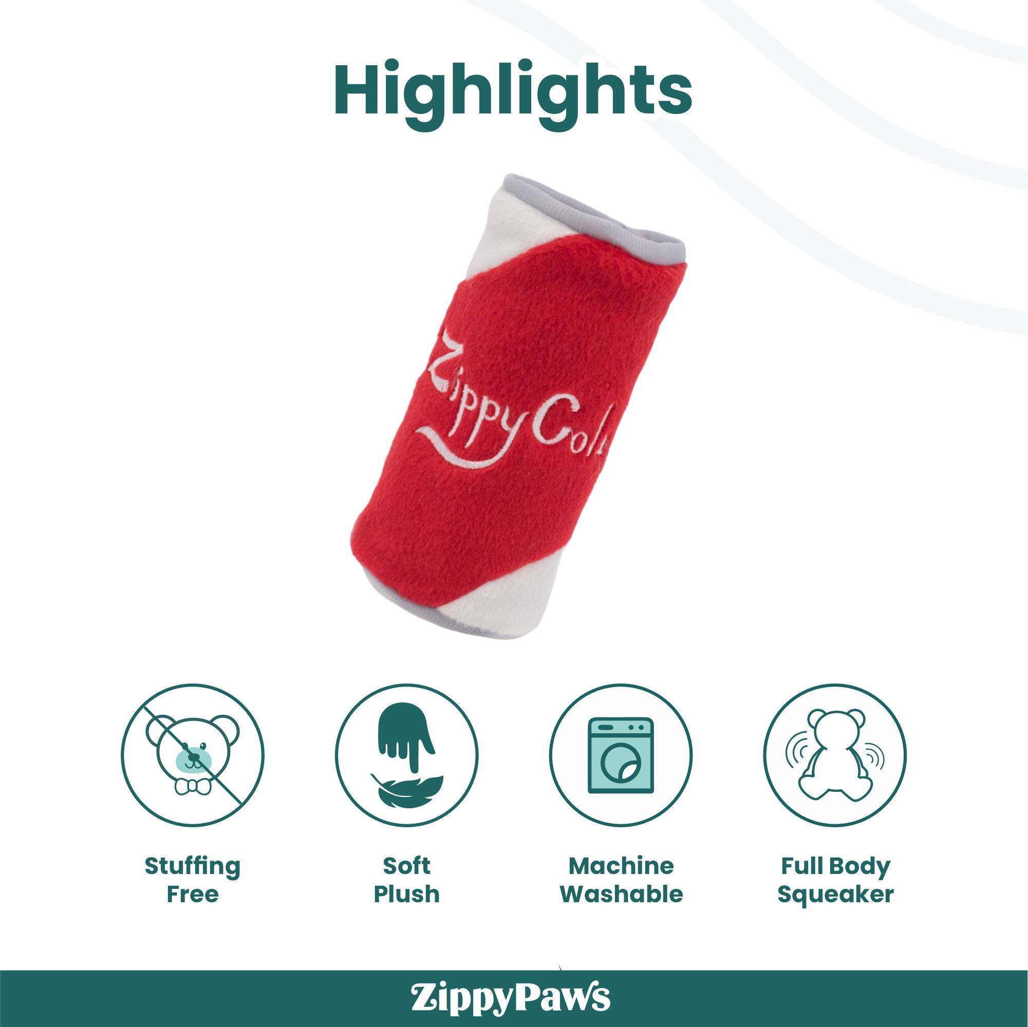 Zippy Paws Squeakie Can - Zippy Cola