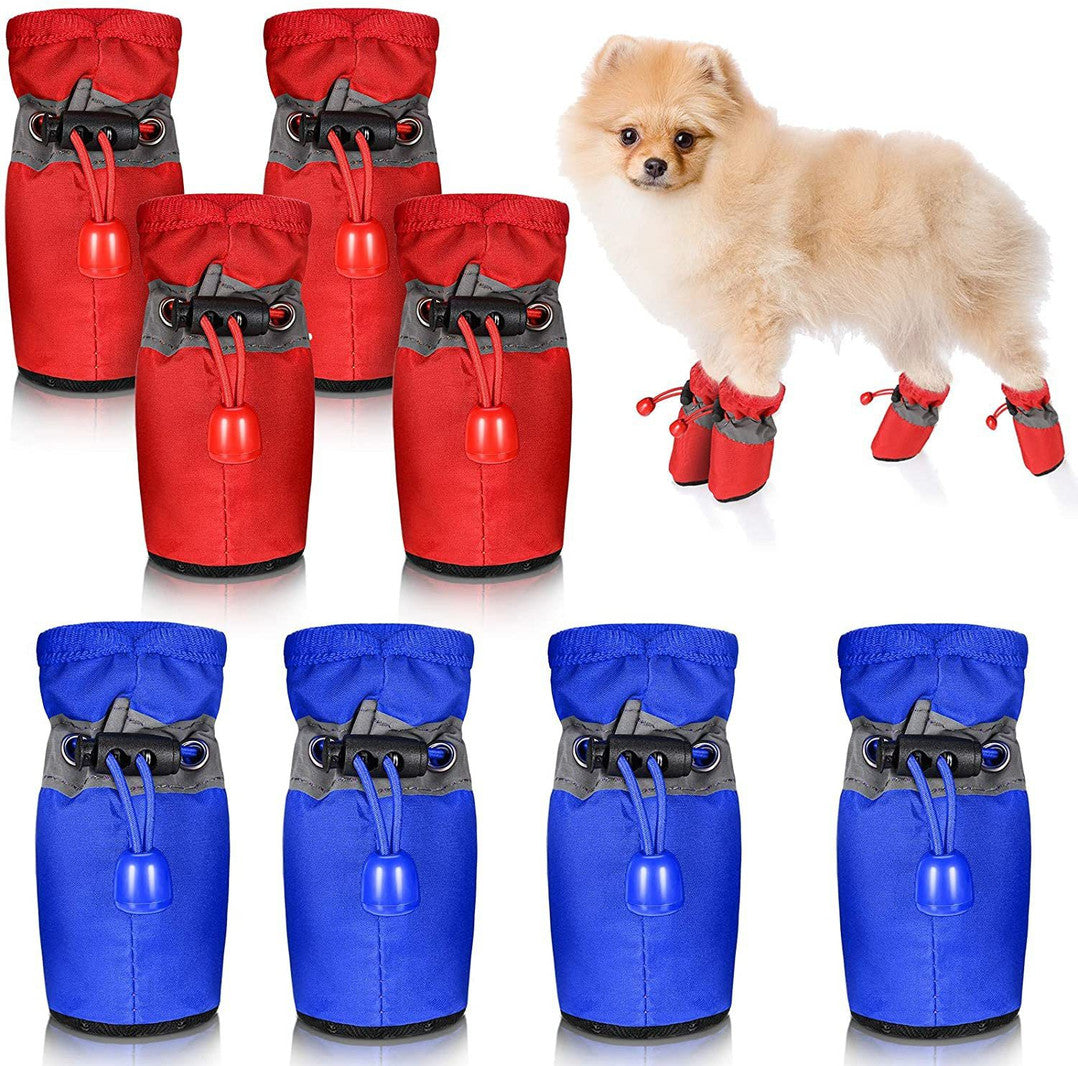 Basic Waterproof Dog Rain Boots (Set of 4) – Anti-Slip Monsoon Paw Protection